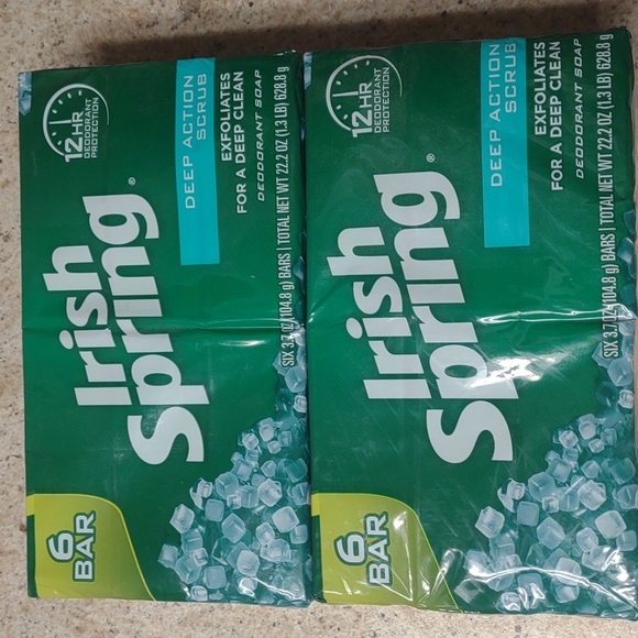 Irish Spring deep action scrub bar deodorant Soap lot 12 Celtic salt exfoliate - Picture 1 of 5